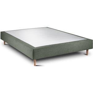 Sommeil de Plomb Sommier Tapissier Tissu Vert kaki 140x190