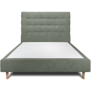 Sommeil de Plomb Lit avec tete de lit capitonnee tissu et sommier tapissier Vert kaki