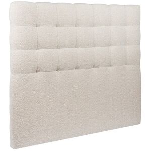 Sommeil de Plomb Tete de lit Capitonnee Bouclette Beige clair 150x120