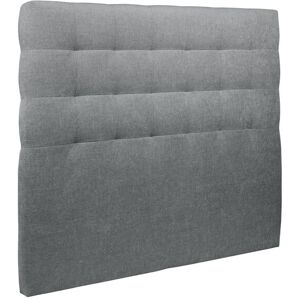 Sommeil de Plomb Tete de lit Capitonnee Tissu Gris anthracite 150x120