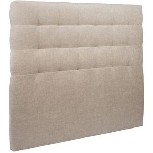 Sommeil de Plomb Tete de lit Capitonnee Tissu Beige brun 150x120