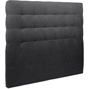 Sommeil de Plomb Tete de lit Capitonnee Tissu Noir 150x120