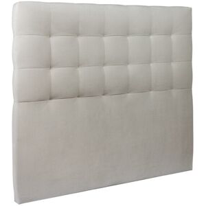 Sommeil de Plomb Tete de lit Capitonnee Velours Gris clair 150x120