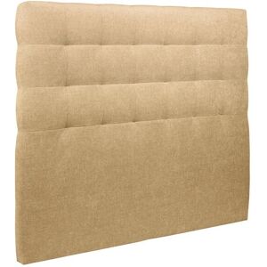 Sommeil de Plomb Tete de lit Capitonnee Tissu Jaune 150x120