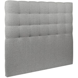 Sommeil de Plomb Tete de lit Capitonnee Bouclette Gris 150x120