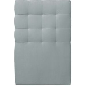 Sommeil de Plomb Tete de lit Capitonnee Velours Gris bleute 90x120