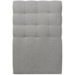 Sommeil de Plomb Tete de lit Capitonnee Bouclette Gris 90x120