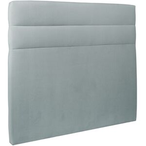 Sommeil de Plomb Tete de lit Lignes Velours Gris bleute 150x120