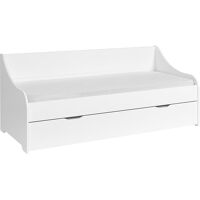 Nateo Concept Lit gigogne banquette 80×200 Blanc