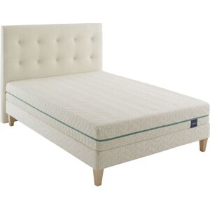 Someo Ensemble matelas naturel latex, sommier, pieds et tête de lit 180x200