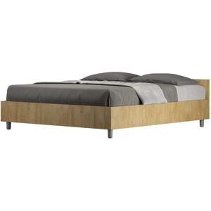 ITAMOBY Lit double en bois avec rangement - Chêne naturel - 160x190cm - Publicité ITAMOBY Lit double en bois avec rangement - Chêne naturel - 160x190cm - Publicité