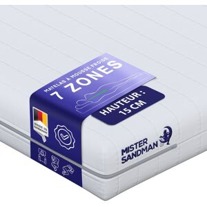 Mister Sandman Matelas 80x190 - Mousse froide, Matelas confort ferme, Hauteur 16 cm - Publicité Mister Sandman Matelas 80x190 - Mousse froide, Matelas confort ferme, Hauteur 16 cm - Publicité