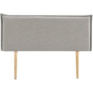 IDIMEX Tête de lit en tissu sur pieds en bois, gris, 140 cm - Publicité IDIMEX Tête de lit en tissu sur pieds en bois, gris, 140 cm - Publicité
