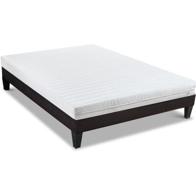 Ensemble Matelas Latex Egio et Sommier - Blanc - 90x190cm - Publicité Ensemble Matelas Latex Egio et Sommier - Blanc - 90x190cm - Publicité