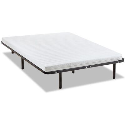 Olympe Ensemble matelas mousse h12 sommier métal blanc 180x200 - Publicité Olympe Ensemble matelas mousse h12 sommier métal blanc 180x200 - Publicité