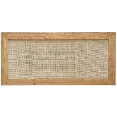 NATYAL Tête de lit en raphia et bois massif marron clair 100x74cm - Publicité NATYAL Tête de lit en raphia et bois massif marron clair 100x74cm - Publicité