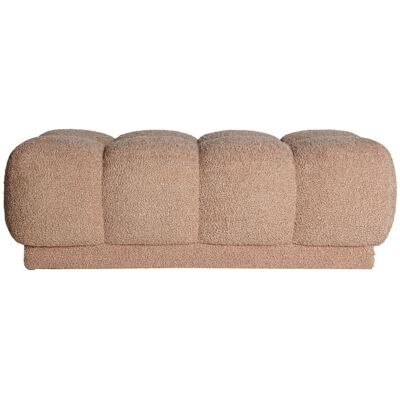 Kodu Pied de lit en coton bouclé marron 124x67x42 cm - Publicité Kodu Pied de lit en coton bouclé marron 124x67x42 cm - Publicité