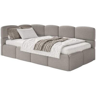 Selsey Lit ado 120x200, tête de lit à gauche, matelas, chenille marron clair - Publicité Selsey Lit ado 120x200, tête de lit à gauche, matelas, chenille marron clair - Publicité