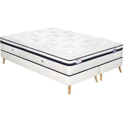 Simmons Ensemble matelas ferme ressorts ensachés + 2 sommiers 160x200 - Publicité Simmons Ensemble matelas ferme ressorts ensachés + 2 sommiers 160x200 - Publicité