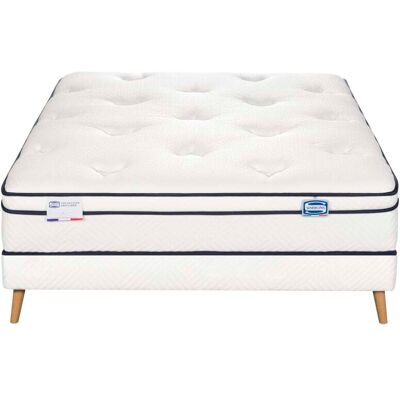 Simmons Ensemble l'inegale, matelas hybride 140x190, ferme, h27 + sommier - Publicité Simmons Ensemble l'inegale, matelas hybride 140x190, ferme, h27 + sommier - Publicité