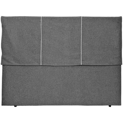 NATYAL Tête de lit tapissée déhoussable pour lit de 150cm gris anthracite - Publicité NATYAL Tête de lit tapissée déhoussable pour lit de 150cm gris anthracite - Publicité