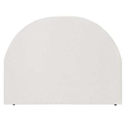 NATYAL Tête de lit tapissée matelassée courbe pour lit de 150cm blanc cassé - Publicité NATYAL Tête de lit tapissée matelassée courbe pour lit de 150cm blanc cassé - Publicité