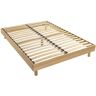 Terre de Nuit Sommier kit en bois massif 13 cm naturel 160x200