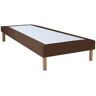 Denantes Sommier similicuir marron 80x190 cm