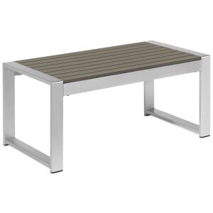 Beliani Table de jardin en aluminium gris fonce 90 x 50 cm