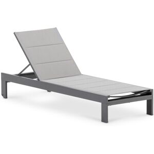 Defora Home Pack 2 chaises longues de jardin en aluminium anthracite