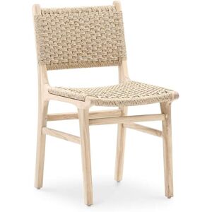 Defora Home Pack 8 chaises de jardin en teck et rotin synthetique