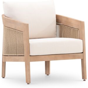 Defora Home Fauteuil jardin en bois et corde beige