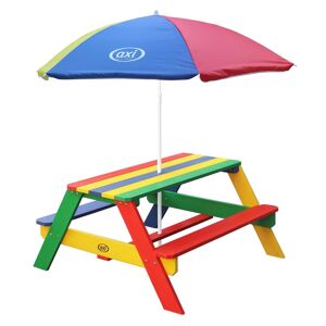 Axi Table de pique-nique avec parasol arc-en-ciel