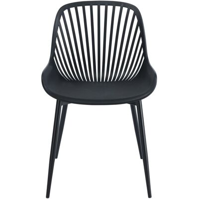 IDIMEX Chaise de jardin (x4) en plastique, noir - Publicité IDIMEX Chaise de jardin (x4) en plastique, noir - Publicité