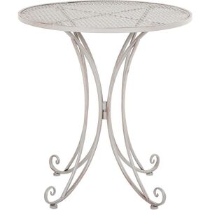 Beliani Table de jardin en métal gris ø 71 cm