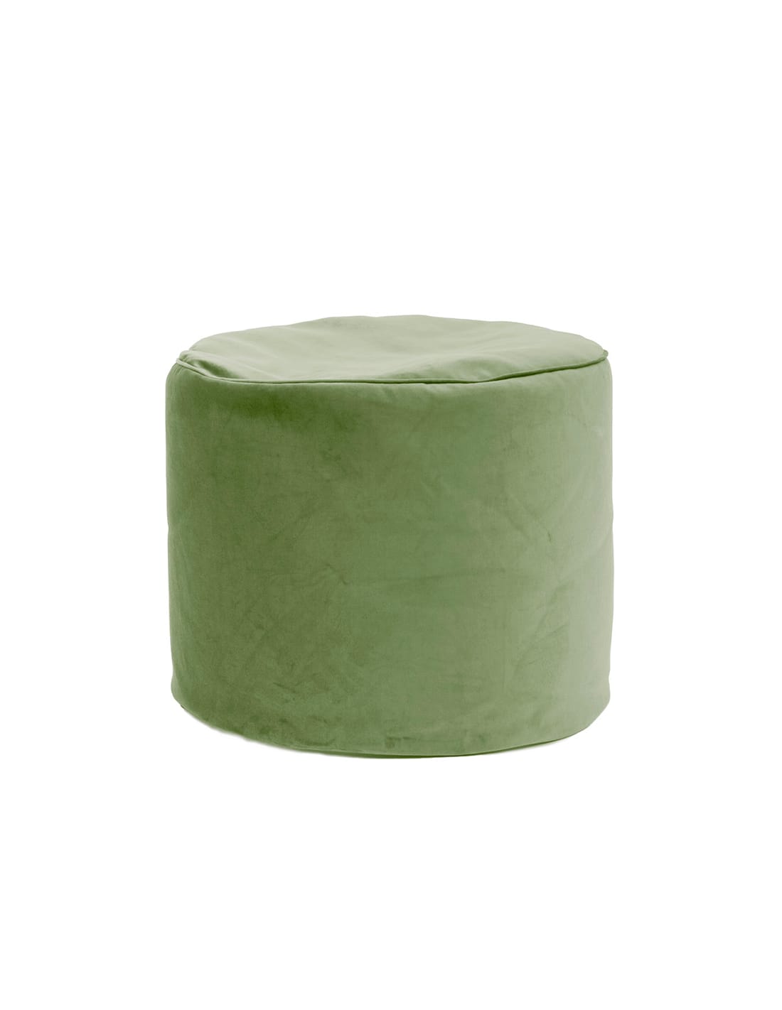 Jumbo Bag Pouf rond d'intérieur en velours sauge