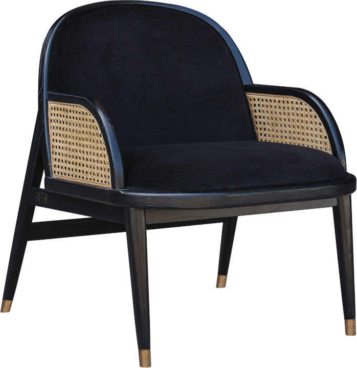 Robin des Bois Fauteuil cannage et velours