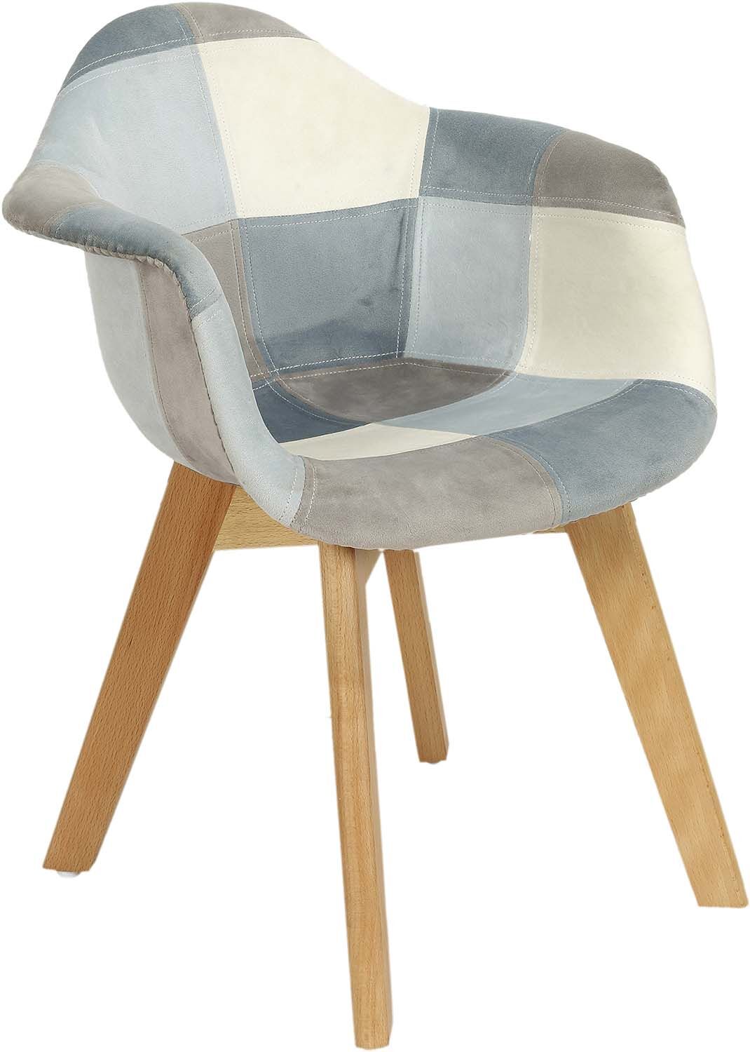 The Home Deco Kids Fauteuil patchwork pour enfants léonie bleu