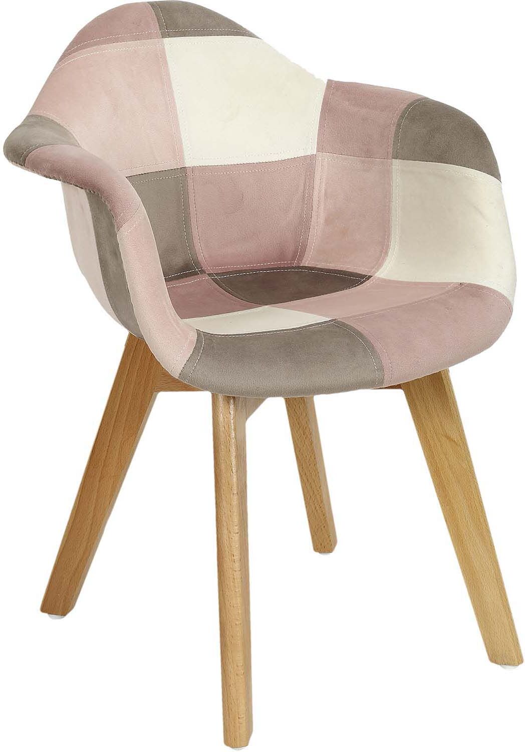 The Home Deco Kids Fauteuil patchwork pour enfants léonie rose