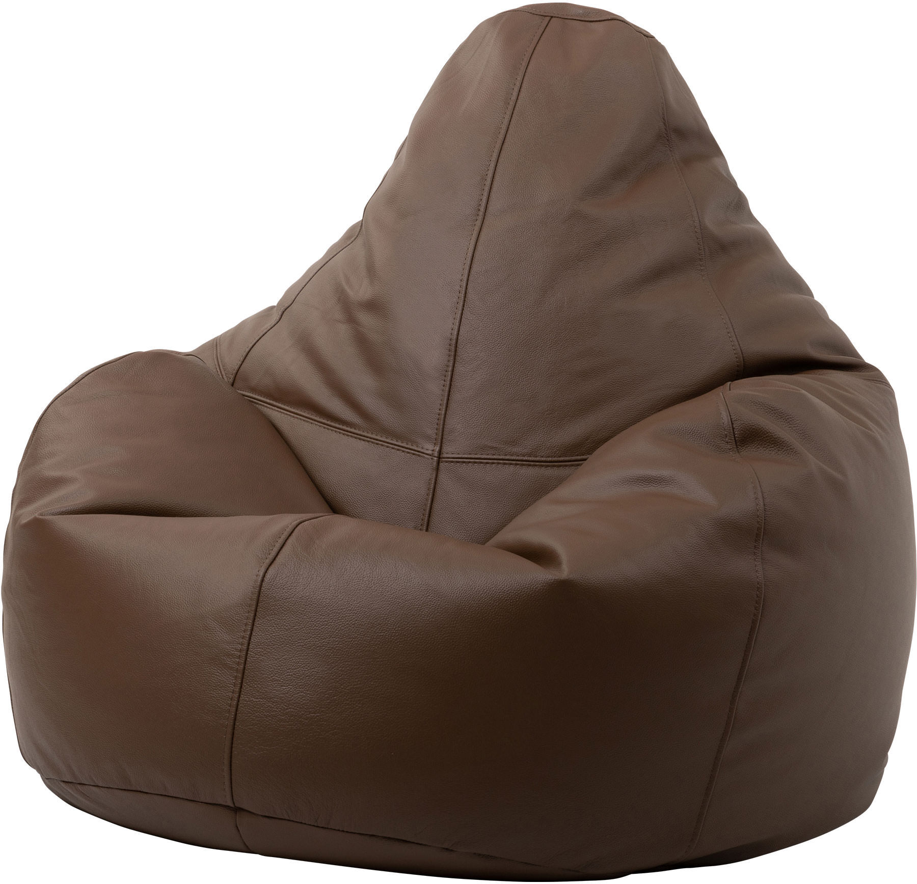 Icon Pouf inclinable cuir marron chocolat