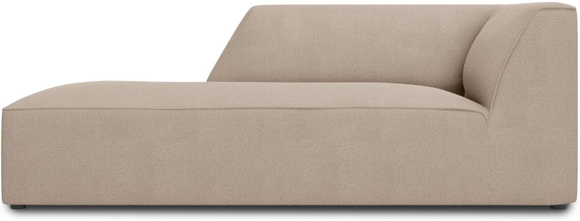 Micadoni Home Méridienne gauche 1 place en tissu structurel beige foncé