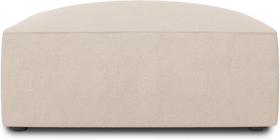 Micadoni Home Pouf 1 place en tissu structurel beige