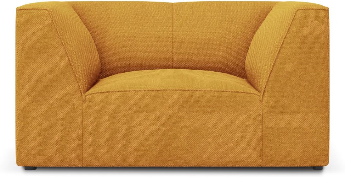 Micadoni Home Fauteuil en tissu structurel jaune