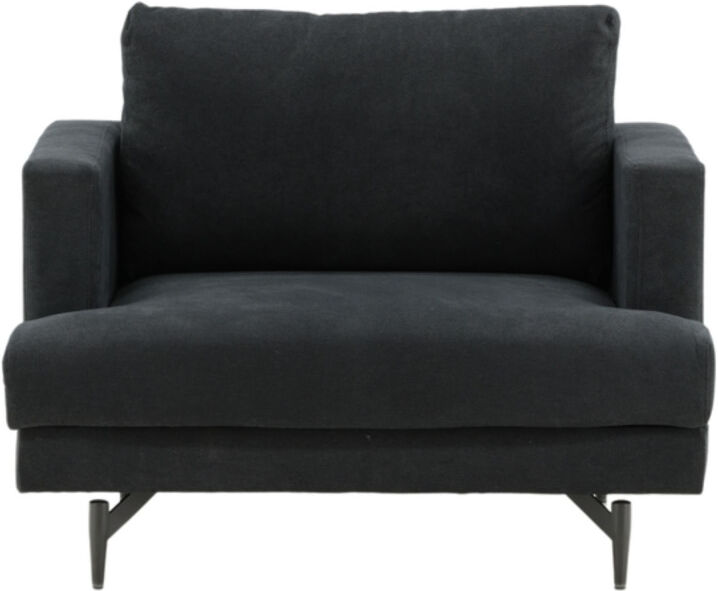 Meubles & Design Fauteuil minimaliste en tissu noir