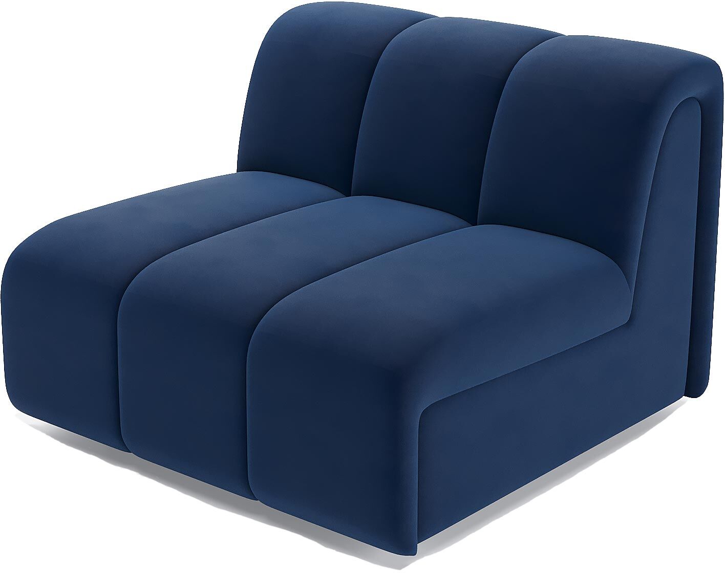 Potiron Paris Canapé modulable en velours bleu marine