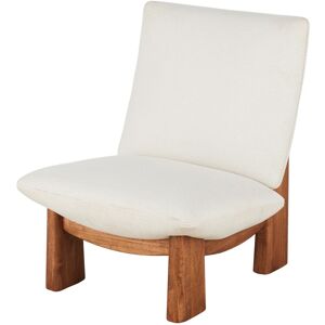 Maisons du Monde Fauteuil beige et pieds en bois d'hevea