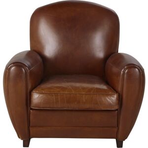 Maisons du Monde Fauteuil club en cuir marron