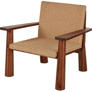 Maisons du Monde Fauteuil en bois d'acacia et corde tressee