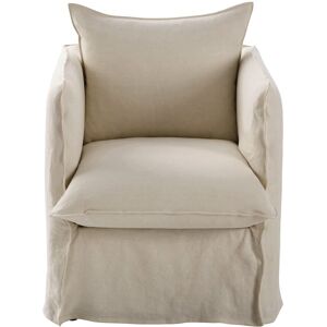 Maisons du Monde Fauteuil en lin superieur beige