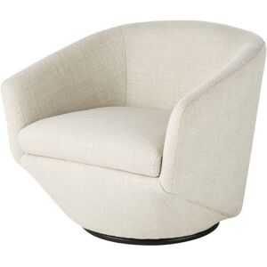 Maisons du Monde Fauteuil pivotant blanc chine et pin